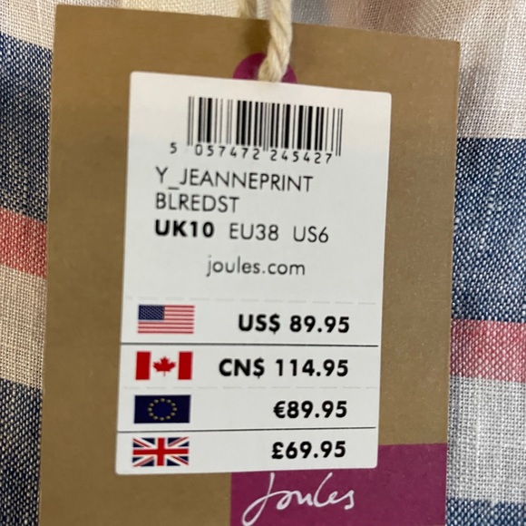 Joules Blue & Red Stripe Jeanne Button-Up - Picture 7 of 7
